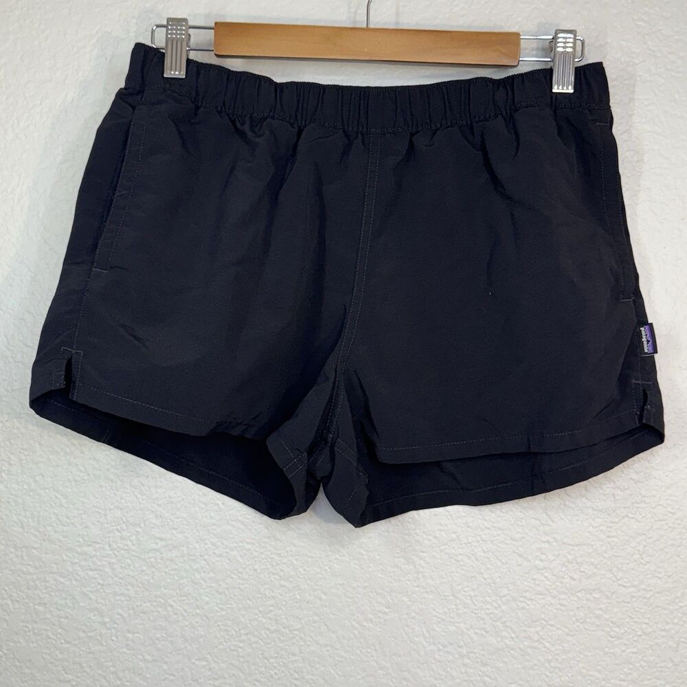 Patagonia Shorts 2" Inseam Black Baggies Pockets Beach Lake Pool Active Women L